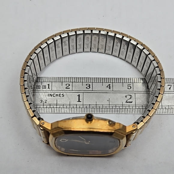 Vintage 1980s Timex Q 51611 Mens Watch Quartz Date New Battery Runs Rare Black - Picture 9 of 10